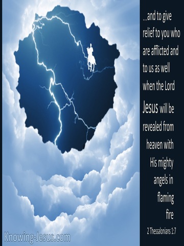 2 Thessalonians 1:7 Jesus Gives Relief To The Afflicted (blue)
